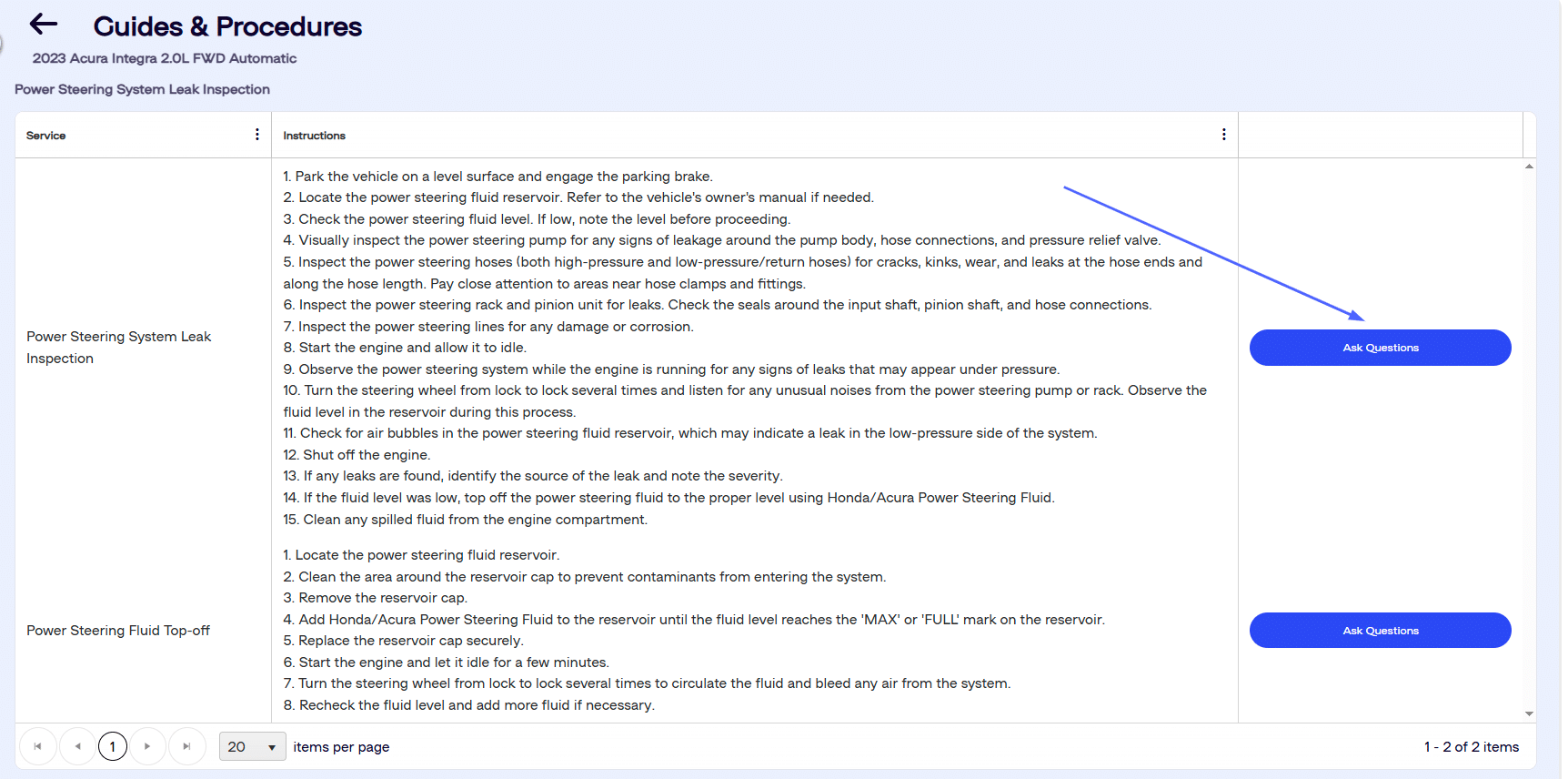 ask questions on guides and procedures